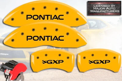 Cubiertas de pinza de disco de freno MGP amarillas delanteras traseras Pontiac Solstice "GXP" 2006-2009 Foto 1 de 4