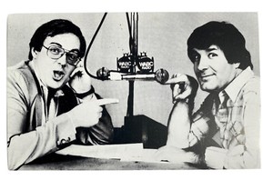 Ross Brittian & Brian Wilson Photo Promo Card Signed WABC Talk Radio 77 New York