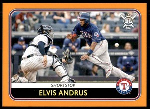2020 Topps Big League Orange Baseball Card Elvis Andrus #2 132683