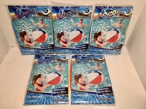 Lot Of 5 Beach Balls 20" H2O GO! Beachball Ball Pool Party - Picture 1 of 3