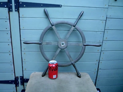 Antique Solid Brass 6 Spoke Ship Boat Wheel D-49 cm / 19'' Collector Project - Image 1 of 4