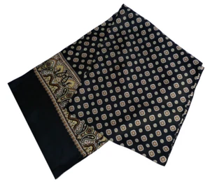 zeitloser Herrenschal Paisley schwarz braun gelb weiß Schal 669 - Bild 1 von 3