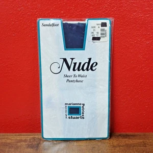 Pantyhose NAVY, Nude Sheer to the Waist, Sandalfoot, Size A - Picture 1 of 3