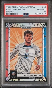 2024 Panini Prizm Copa America - Christian Pulisic - Manga #16 PSA 10 - Picture 1 of 2