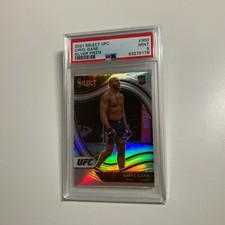 Ciryl Gane 2021 Panini Select UFC Octagonside Silver Prizm Card #300 SSP PSA 9