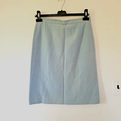 Vintage Sonia Rykiel Paris Skirt Cotton Boucle Light Blue Made in France 40 Med - Image 1 of 4