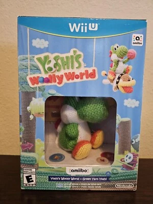Yoshi's Woolly World - Green Yarn Yoshi amiibo Bundle (Nintendo Wii U, 2015) NEW - Image 1 of 4