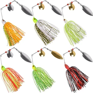 Fishing Lures Spinnerbait, Bass Fishing Lure Spinner Baits Kit Hard Metal Multic - Picture 1 of 7