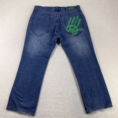 Miskeen Jeans Mens 40 Blue Denim Embroidered Pants Adult Men Appx 38x31 - Image 1 of 4