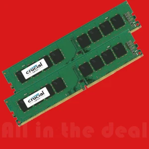 Crucial 8GB Kit 2x 4GB DDR4 2666 Mhz PC4-21300 Desktop Arbeitsspeicher DIMM 288-pin - Bild 1 von 1