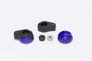 LSL Aluminium Crash Pad Heads (Colour: Transparent coated Blue)  - Picture 1 of 6