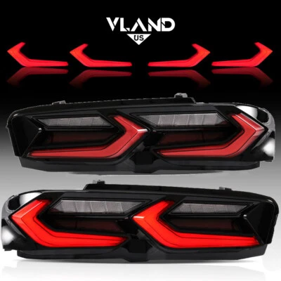 LED Tail Lights for Chevrolet Camaro Chevy 2019-2024 Sequential Red Rear Lamps - Image 1 of 4