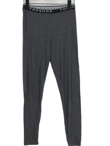 Topshop Women's Leggings UK 10 Grey Viscose with Elastane Full length - Picture 1 of 5
