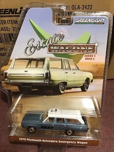 Greenlight Estate Wagons 1970 Plymouth Belvedere Police Wagon - Picture 1 of 1