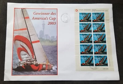 Switzerland Sailing Regatta Winner Of America's Cup 2003 Sport (FDC) *see scan - Image 1 of 4