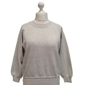 Vintage 80s Sweatshirt  Scientia Planetarium Oxoniensis Grey Women's Uk M 10 - Picture 1 of 7