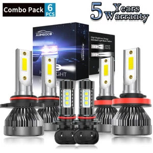 For Dodge Ram 3500 2009-2010 LED Headlight Kit High Low Beam Fog Light 6x Bulbs - Picture 1 of 16