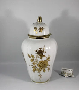 Wunsiedel Retsch Bavaria Porzellan - Deckelvase 28 cm. Goldene Blumen - Bild 1 von 7