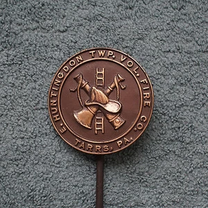 East Huntingdon Township Vol. Fire Dept Tarrs Pa Bronze Sign Plaque 5 1/2" - Picture 1 of 5