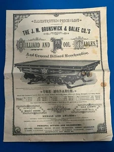 1870er Braunschweig und Balke Katalog 1975 Reprint Antik Pool Billard Queue Ball - Bild 1 von 2