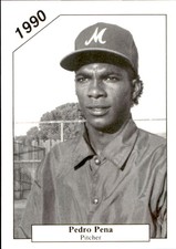 1990 Modesto A's Chong #26 Pedro Pena Nigua Dominican Republic DR Baseball Card