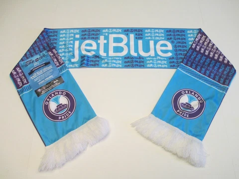 Orlando Pride JetBlue  2nd Annual "Scarf The City" Ltd Ed.NWSL Scarf NEW In Bag Cover
