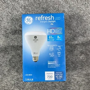 GE Refresh Daylight Bulb HD 65w 8w 700 Lumens Dimmable Led BR30 - Picture 1 of 11