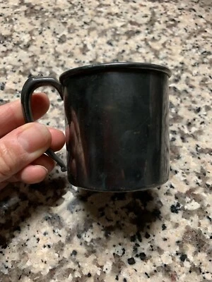 Taza de bebé antigua plateada de colección placa Tudor Oneida Community 15300  Foto 1 de 3