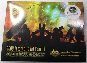 2009 ASTRONOMY SIX COIN SET COMMEMORATIVE 20 CENT COIN IN FOLDER ANDA BRISBANE - Picture 1 of 9
