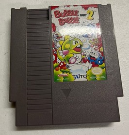 Bubble Bobble 2-Part Game for Nintendo NES Authentic System See Photos