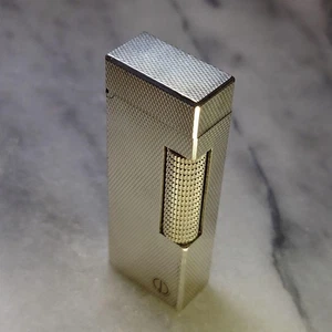 Vintage Dunhill Rolla Gas Feuerzeug Silver Barley d Mark funktionstüchtig - Bild 1 von 9