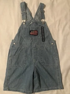 Gap Factory Store Boys Blue Denim Bib Overall Shorts Size 5T New With Tags - Picture 1 of 13