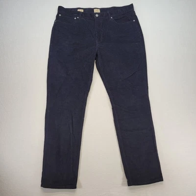 J. Crew Corduroy Pant Men 38x32 Blue 1040 Athletic Fit Taper Stretch Preppy - Image 1 of 4