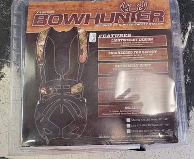 Open Box Bowhunter X-1 Series Safety Harness 2x/3x, 250-300 lbs Waist 48" - 60" - Image 1 of 4