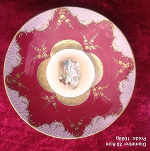 Emailteller Romantisches Dekor | Sehr guter Zustand - Bild 1 von 3