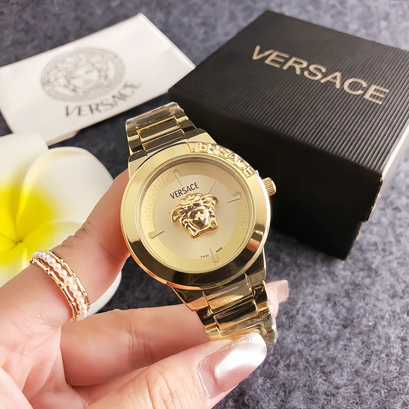 Reloj de pulsera de cuarzo de lujo para mujer VERSACE 38mm con caja Foto 1 de 4