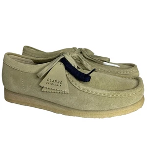 CLARKS Mens Sz 10 Wallabee Maple Suede Crepe Sole Low Top Moccasin Loafer Shoe - Picture 1 of 10