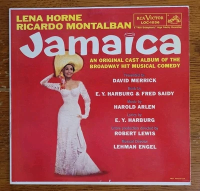 Jamaica LENA HORNE ORIGINAL CAST LP RCA VG+/VG+ RCA Victor LOC 1036 Musical Foto 1 de 4