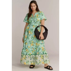 nwt by ANTHRPOLOGIE sz 1X Somerset Maxi Dress: Lemons Motif - Bild 1 von 5