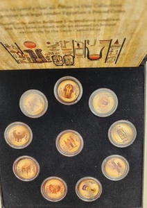 Treasures of the Pharaohs - Egypt 10 x 1 Pound enameled coin set - Picture 1 of 5