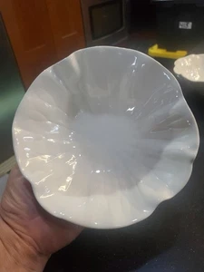 4er Set Vintage Metlox Poppytrail Lotus Salat Müslischale weiß 7" - Bild 1 von 11