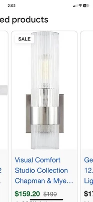 Aplique de pared Visual Comfort & Co CHD2050 níquel pulido  Foto 1 de 3