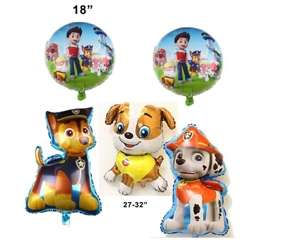 PAW PATROL Cumpleaños Fiesta Globos Suministros Decoración MARSHALL Persecución de Escombros Foto 1 de 4