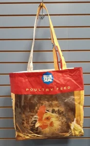 Poultry Chicken Tote Reusable, Upcycled, Recycled, Repurposed (Feed Bags) - Picture 1 of 2