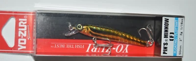 Yo Zuri Pin Minnow Flotante 2" 1/16oz F1161-m37 Oro Negro Raya Foto 1 de 3
