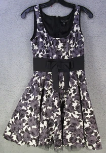 City Triangle Juniors Dress Size Size S Black white Roses Floral Sleeveless - Picture 1 of 9