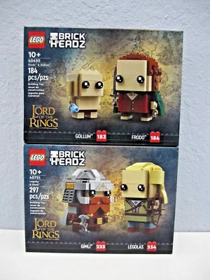 Lego Lord Of The Rings BrickHeadz 40751 and 40630 Brand New Lot of 2 Sealed - Image 1 of 4