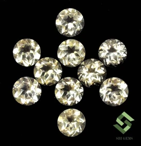 5 mm Natural Lemon Quartz Round Cut Lot 10 Pcs 4.61 CTS Faceted Loose Gemstones - Picture 1 of 6