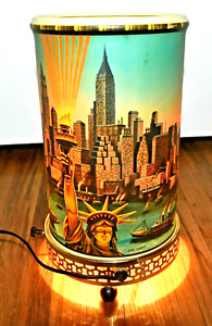 RARE 1957 ECONOLITE Miss Statue of Liberty Empire State Building Motion Lamp