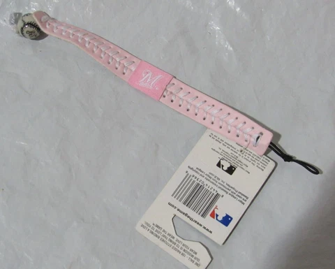 MLB Milwaukee Brewers White w/Pink Stitching Team Baseball Seam Bracelet Cover